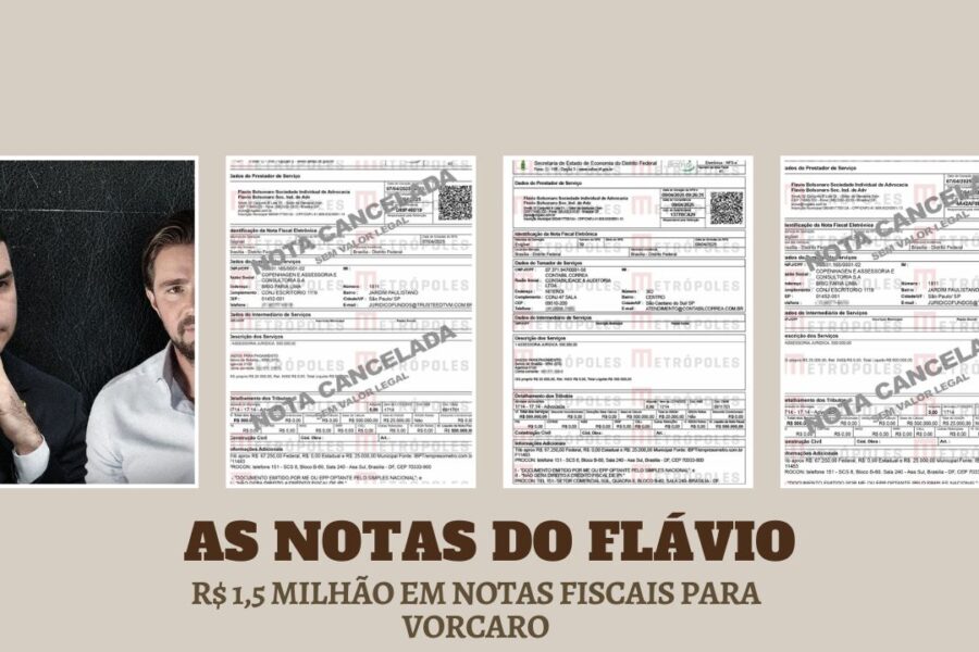 Flávio Bolsonaro emitiu R$ 1,5 milhão em notas fiscais para Vorcaro