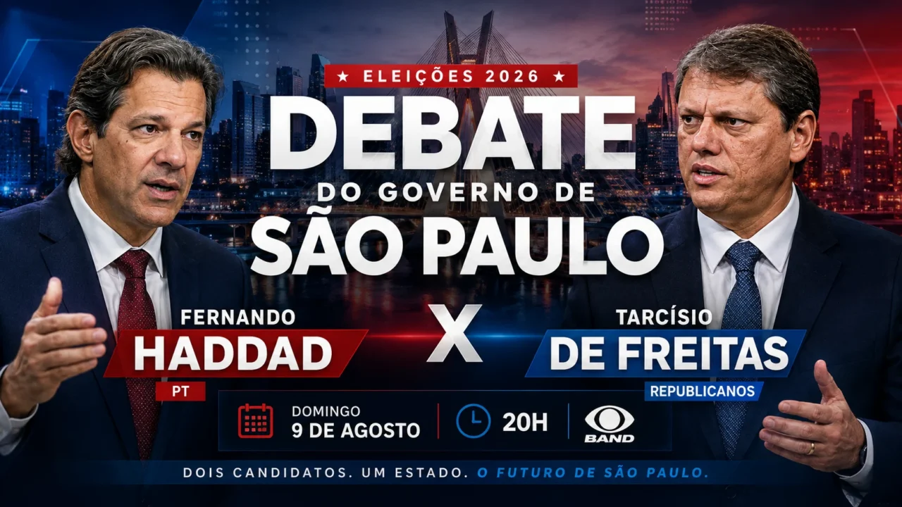 DOMINGO DIA 9 TEM DEBATE: Confira as principais propostas de Haddad e Tarcísio
