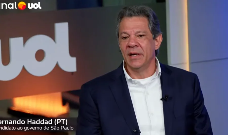Haddad enfrenta sabatina do UOL com respostas objetivas, números na ponta da língua e críticas a Tarcísio