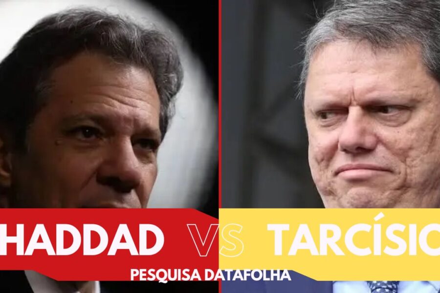 PESQUISA DATAFOLHA: Tarcísio cai para 45% e vê vantagem sobre Haddad diminuir