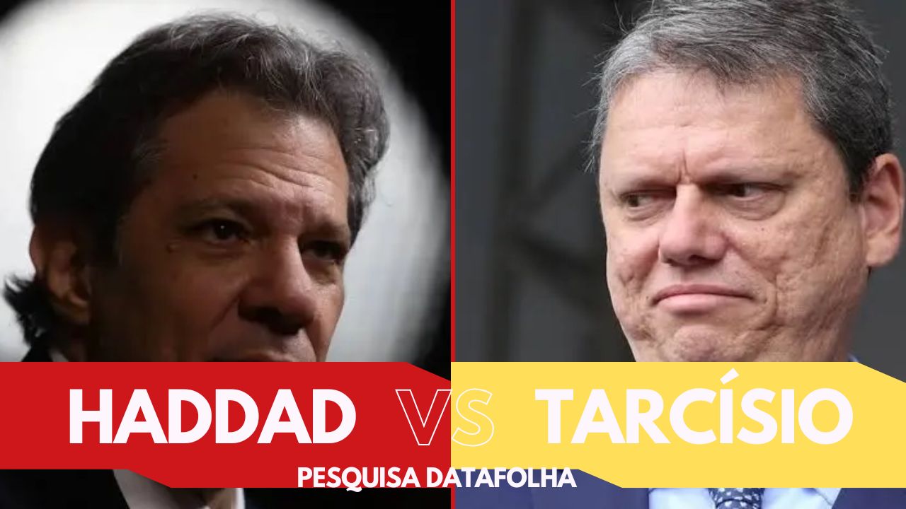 PESQUISA DATAFOLHA: Tarcísio cai para 45% e vê vantagem sobre Haddad diminuir