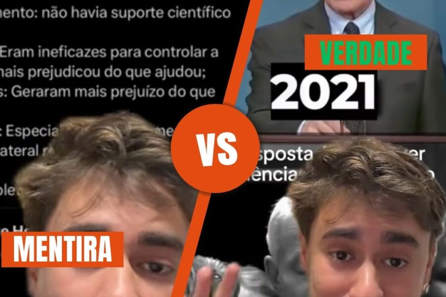 #É FAKE: De novo Nikolas Ferreira faz vídeo, usa dado real, mente, distorce informação para enganar na Internet