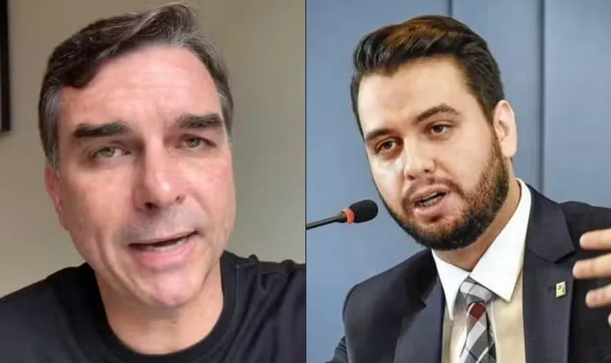 Flávio Bolsonaro tenta “capitalizar encontro” em visita a Filipe Martins condenado a 21 anos