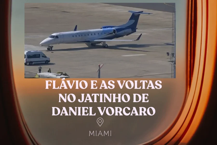 FLÁVIO BOLSONARO VIAJOU NO AVIÃO DE DANIEL VORCARO EM 2025