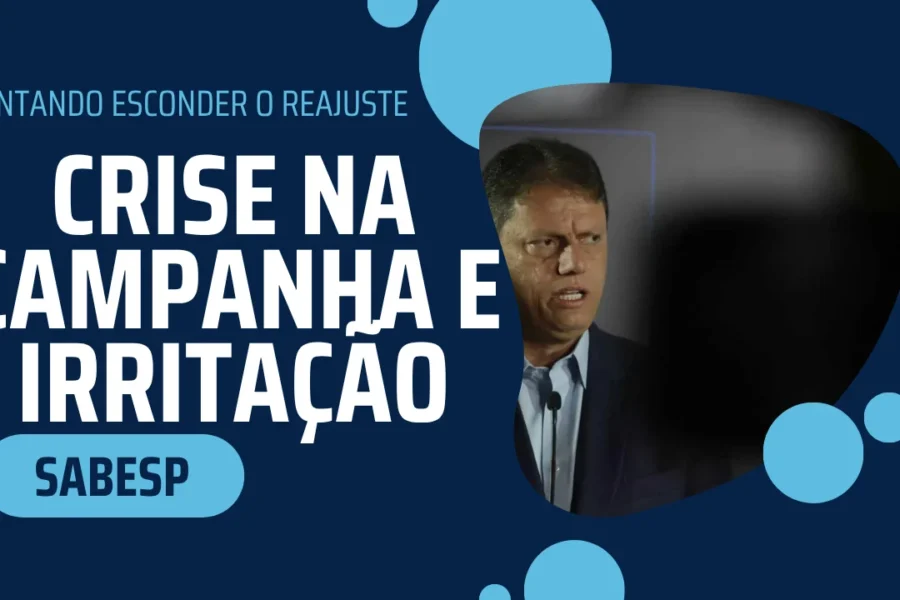 PERDEU MAIS UMA: Irritado, Tarcísio tenta barrar propaganda sobre aumento da água da SABESP