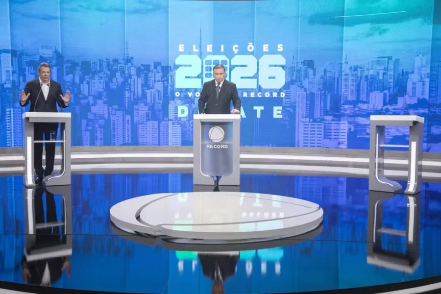 DEBATE NA RECORD: Fernando Haddad ignora ausência de Tarcísio e mostra o que São Paulo precisa