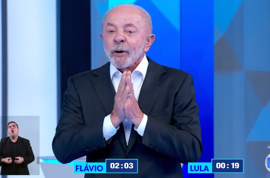 DEBATE 2º BLOCO: LULA COBRA FLÁVIO A PEDIR DESCULPAS AS MULHERES DO BRASIL